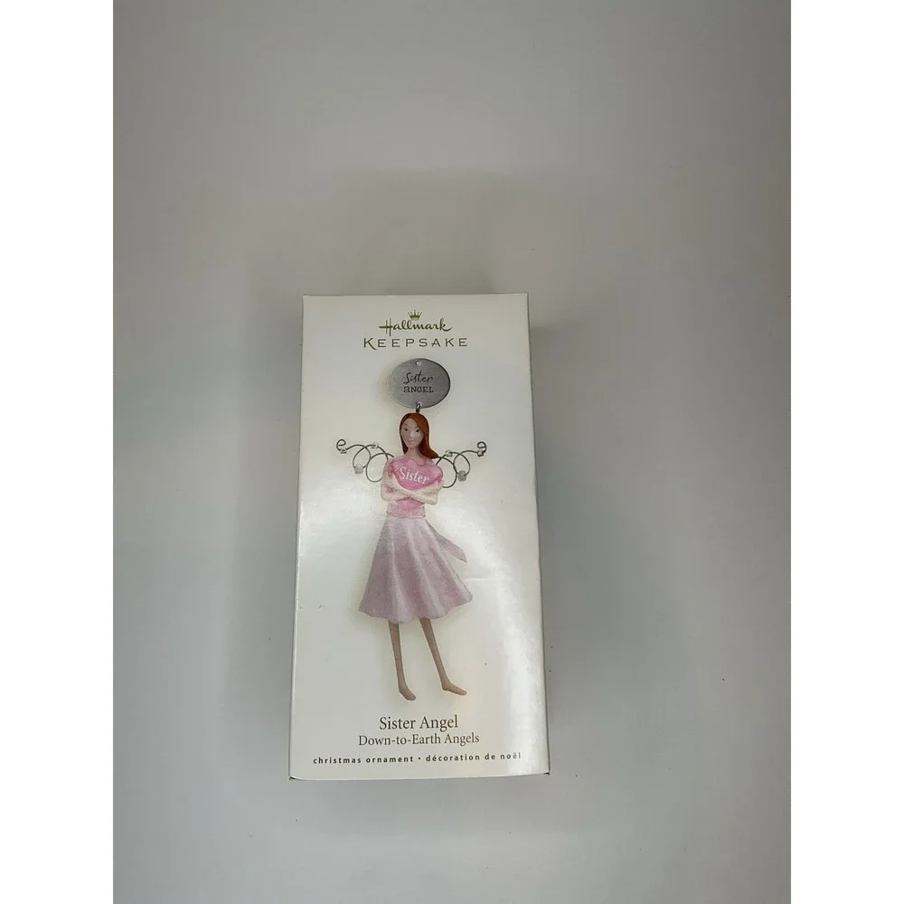Hallmark Keepsake Christmas Ornament 2008 Sister‎ Angel Down to Earth Angels NOS